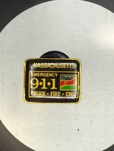 Massachusetts Emergency Pin 911 Fire Police EMS - $14.85