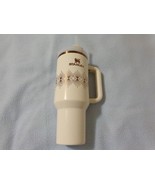 Stanley Quencher H2.0 FlowState Tumbler 40oz Cream With Gold Diamond Pat... - $32.54 CAD