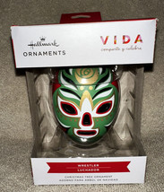 Hallmark Vida Luchador Mexican Wrestling Mask Metal Christmas Ornament New - £13.52 GBP