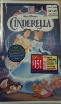 Cinderella Masterpiece New Sealed #5265 Walt Disney Seals On Box Vhs - £62.31 GBP