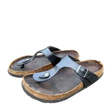 Birkenstock Gizeh Womens Thong Sandals Black Size EU 38 US 7.5 Comfort Flaw - £14.28 GBP