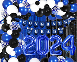 2024 Graduation Party Decorations, Blue Balloon Garland Arch Kit 2024 My... - £26.16 GBP