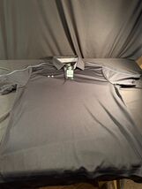 Under Armour Men&#39;s Large Black Golf Shirt with gray stripe - $33.79 CAD