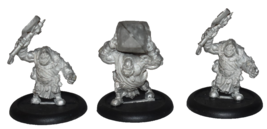 Warmachine Trollbloods Krielstone Bearer &amp; 2 Stone Scribes Unpainted Pewter - $292.34 MXN