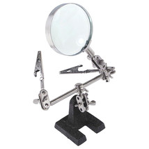 Easy Helping Third Hand Tool Soldering Stand with 5X Magnifying Glass 2 Clips - £23.94 GBP