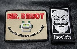 MR Robot Fsociety TV Show Costume 2 PC Patch - £11.15 GBP