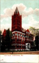 Court House Postcard Cumberland Maryland MD Posted 1908 Building Architecture - £3.12 GBP