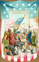 Raphael Tuck First 4th Of July Patriotic Postcard Founding Fathers - £9.84 GBP