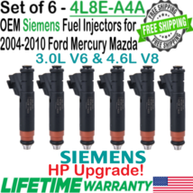 Genuine Siemens 6Pcs HP Upgrade Fuel Injectors For 2004-2010 Ford Mercury Mazda - £104.12 GBP