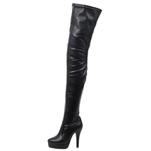 Unisex Pole Dancing Round Toe Over The Knee Thigh Boots High Heel Stiletto 36-46 - £98.82 GBP