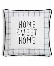 Lacourte Home Sweet Home 20X20 Square Decorative Pillow – White - £35.18 GBP