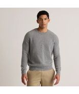 Quince Men’s Mongolian Cashmere Waffle Sweatshirt in Heather Gray NEW - $2,270.08 MXN