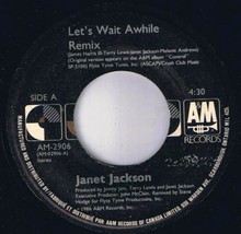 Janet Jackson Let&#39;s Wait Awhile 45 rpm Pretty Boy Canadian Pressing - £3.09 GBP