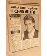 Chad Allen Vintage Teen Magazine 2 Page Article With A Little Help From - £9.61 GBP