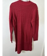 Torrid Red Long Sleeve Cable Knit Mock Neck Sweater Dress Size Large (0) - £40.60 GBP