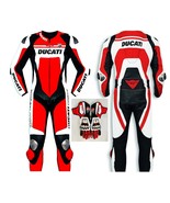 DUCATI Motorcycle Leather Suits Motorbike Racing Men Custom Made Suit &amp; ... - £233.61 GBP