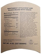 2015 Sopakco Sure-Pak MRE Flavor Variety (Southwest Style Beef and Black Beans)  - £19.65 GBP