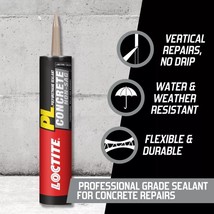 Loctite Pl Polyurethane Sealant Concrete Non-Sag, Gray 10 fl oz Cartridg... - £10.71 GBP