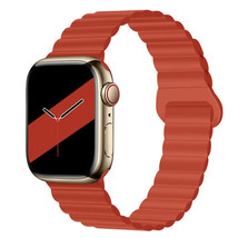 Reverse Buckle Magnetic Silicone Watch Band For Apple Watch - £13.36 GBP