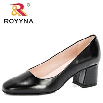 ROYYNA 2020 New Arrival High Heels Popular Style Leather Ladies Shoes Slip-On Pu - £41.35 GBP