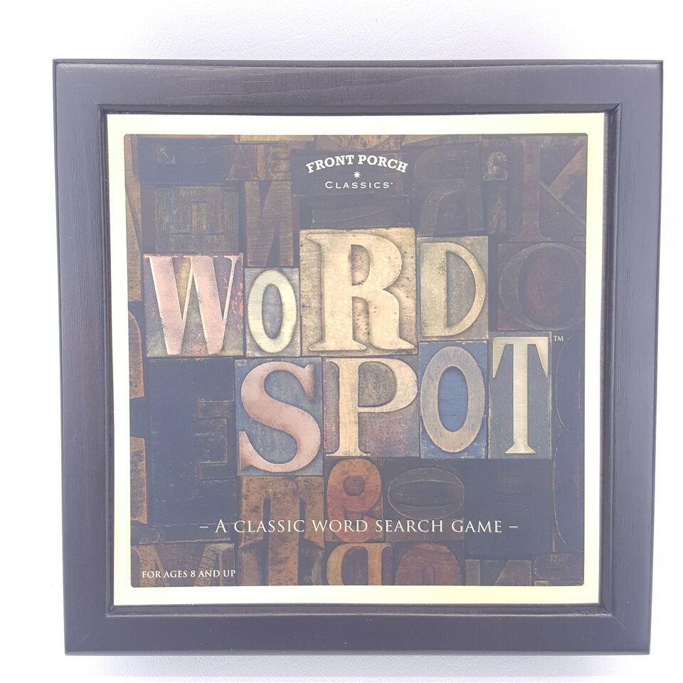 WordSpot Front Porch Classics 2007 Wooden Box Word Spot Hidden Word Game - $6.92