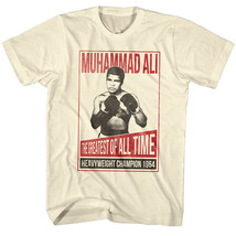 Muhammad Ali Vintage Boxing Fight Poster Mens T Shirt Heavyweight Champion Ivory - £22.42 GBP+