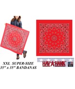 35&quot;x35&quot; RED SUPERSIZE XXL GIANT PAISLEY BANDANA Bandanna Head Wrap Scarf... - €12,85 EUR