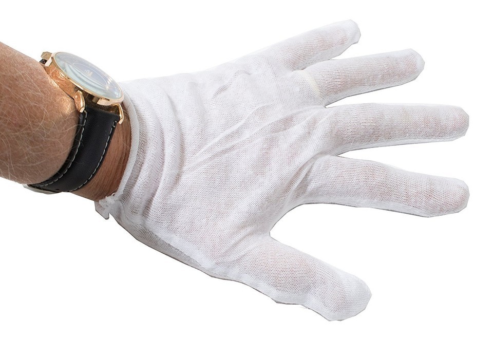 White Cotton/Rayon Inspection Gloves Small to Medium Size Pack of 24 Gloves - $9.89