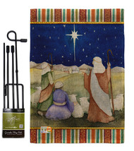 Christmas in Bethlehem Burlap - Impressions Decorative Metal Garden Pole Flag Se - £27.09 GBP