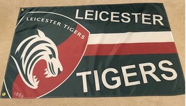 Leicester Tigers City Football Club Flag 3x5ft Banner Polyester - £14.20 GBP