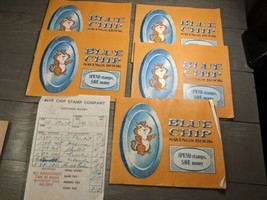 Vintage Blue Chip Stamp Company Savings Book And 1 Handwritten Receipt 1... - $29.97