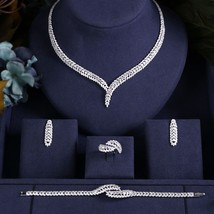 jankelly  African 4pcs Bridal Zirconia Jewelry Sets For Women Party, Dubai Niger - £96.94 GBP