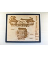 Albertsons Stadium Boise Idaho Blueprint Wood Art, Framed Stadium Archit... - $40.17 CAD
