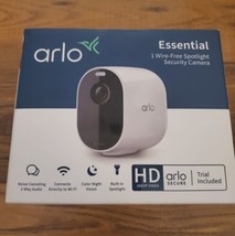 Arlo Essential Wire-Free Spotlight Security Camera 1080p Night Vision 2W... - $60.00