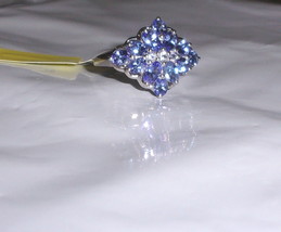 PURPLE TANZANITE OVAL COCKTAIL RING, PLATINUM / SILVER, SIZE 7, 2.20(TCW) - $2,338.15 MXN