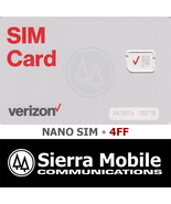 2x VERIZON  NANO SIM Card 4FF • NON-NFC • CDMA 4G LTE • OEM NEW • WITH T... - £5.47 GBP