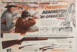 1954 Print Ad Remington 22 Rifles 4 Models & Hi-Speed Ammo Bridgeport,CT - $22.48