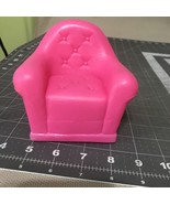 Barbie Hot Pink Armchair Living Room Chair Plastic Dollhouse Furniture - $9.74