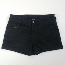 Arizona Womens Black Shorts Size 1 Cuffed Stretch Booty Short Dark Wash ... - £5.40 GBP