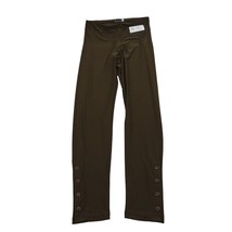 Sympli Pants Womens 6 Brown Cappuccino Skinny Flat Front Button Pull On Stretch - $69.28