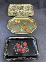 VTG Set of 3 Tin Tip Trays or Rolling Trays - £7.52 GBP