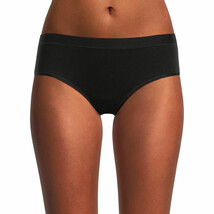 No Boundaries Women&#39;s Cotton Hipster Panties Size X-SMALL Solid Black - $11.64