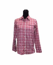 Wrangler Womens Pink Plaid Button Down Shirt Size Small - £11.98 GBP
