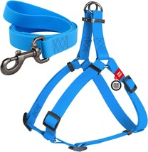 Waterproof Dog Harness 4/5 Wide Blue/Waterproof Dog Leash 6Ft Blue - £42.46 GBP