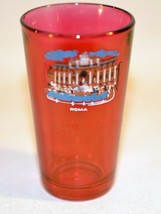 Rome Red Frost Shooter Shot Glass Small Glass Collectible Souvenir 4 Made Italy - £5.45 GBP