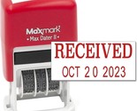 MaxMark Self-Inking Rubber Date Office Stamp with Received Phrase &amp; Date... - £21.39 GBP