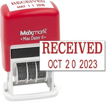 BAZIC Received Self Inking Rubber Stamp (Red Ink) Bazic Products
