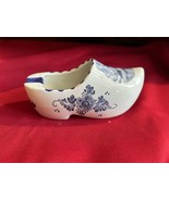 Holland Clog Ashtray  Ceramic Blue &amp; White Hand Painted PO 31 - $177.10 MXN