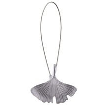 Magnetic Curtain Tieback with Silver Metal Ginkgo Leaf Design: Stylish Accessory - £15.41 GBP