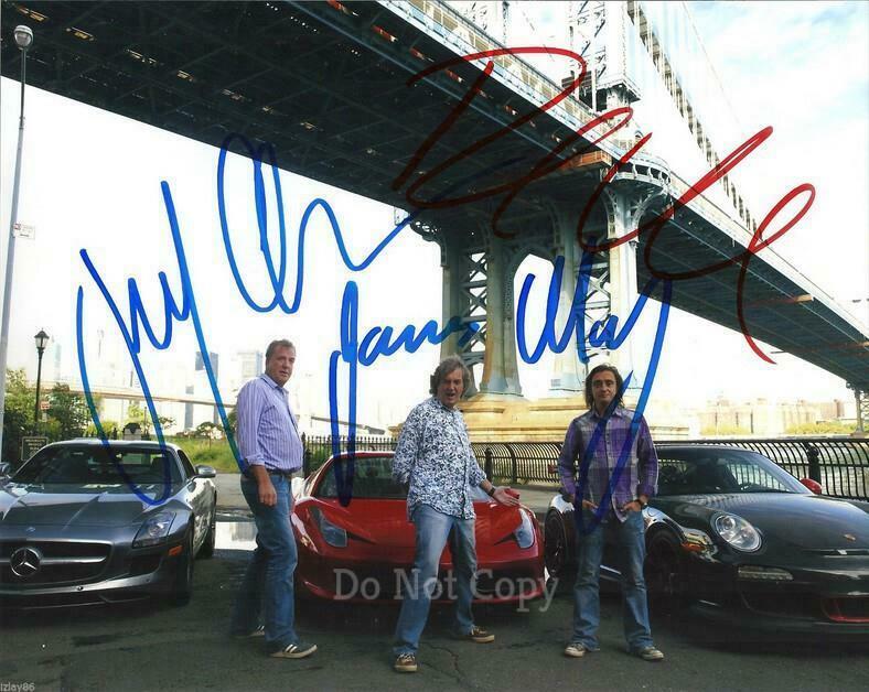 TOP GEAR GROUP SIGNED PHOTO 8X10 RP JEREMY CLARKSON, RICHARD HAMMOND &amp; J... - $19.99